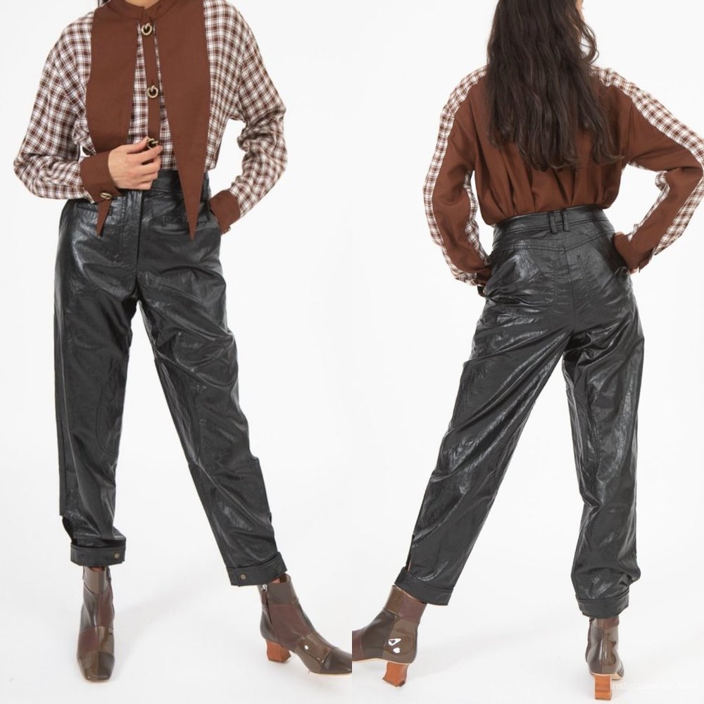 Rejina Pyo Leon Faux Leather Trousers